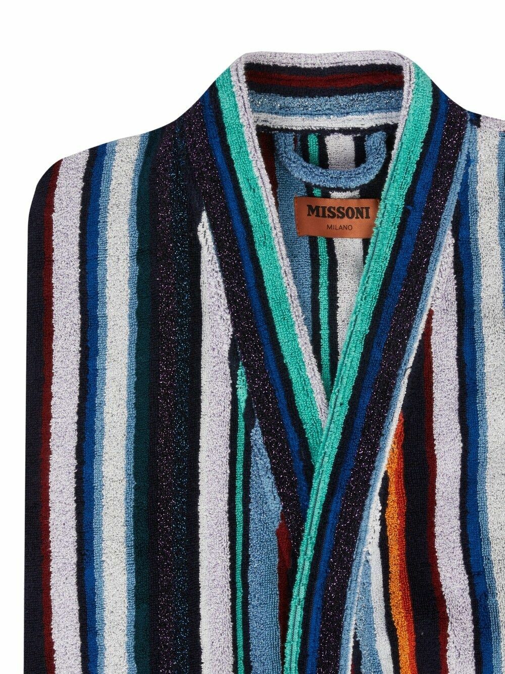 Missoni Home Blue Chandler Striped Cotton Robe