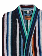 Missoni Home Blue Chandler Striped Cotton Robe