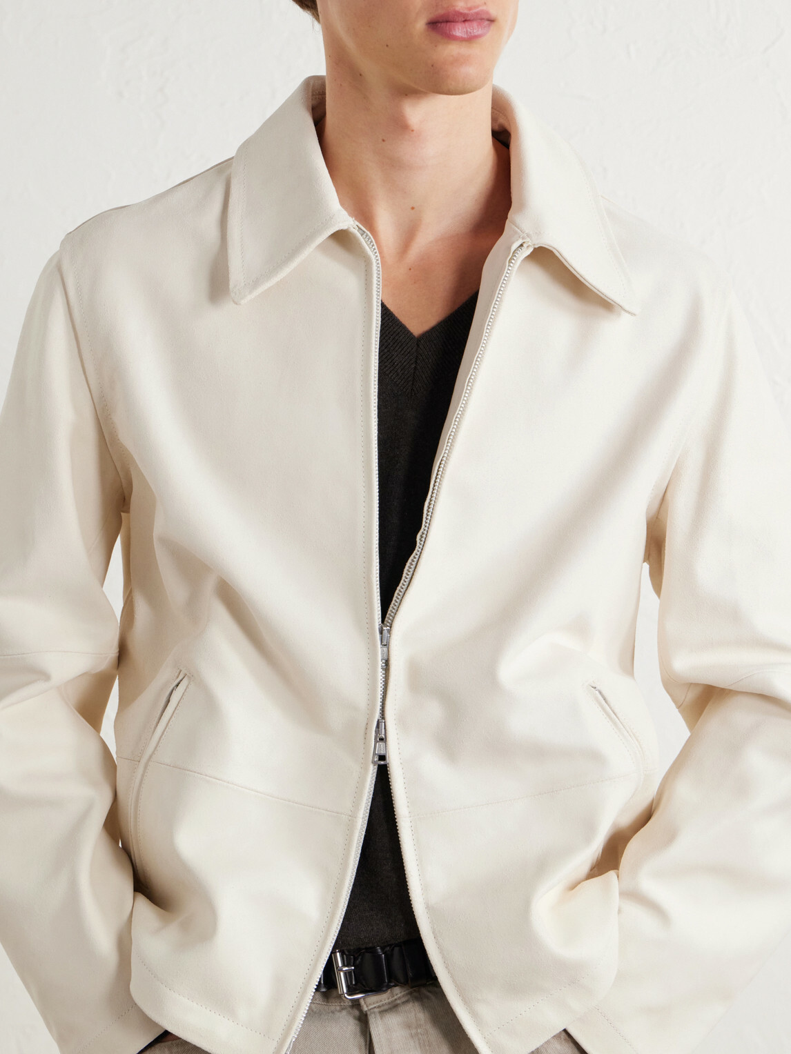 Our Legacy - Rework Panelled Waxed-Suede Jacket - Neutrals