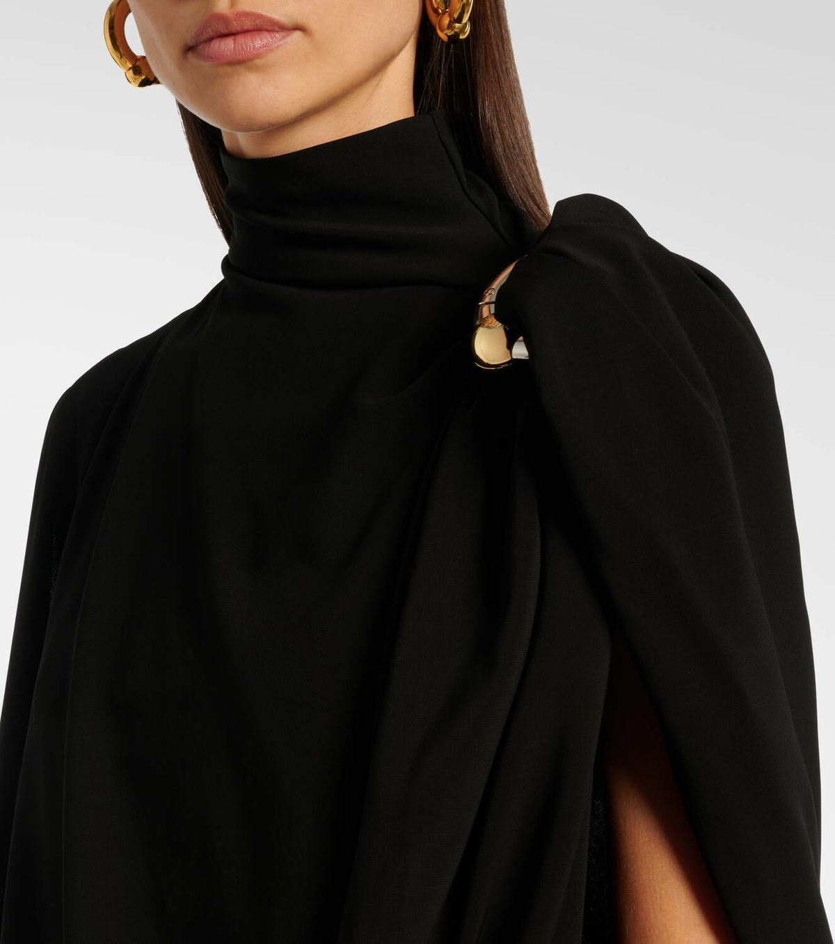 Jean Paul Gaultier Draped embellished jersey minidress