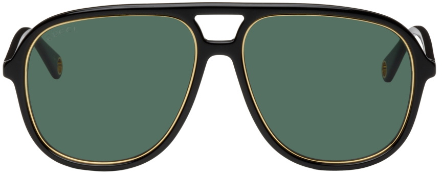 black aviator gucci sunglasses