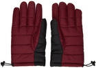 Marni Burgundy & Black Quilted Gloves