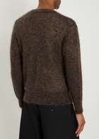 Vowels V-neck Mohair-blend Cardigan Brown