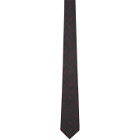 Alexander McQueen Black and Red Prince of Wales Skull Tie