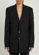 Armarium Armida Belted Wool Blazer Black