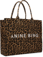 ANINE BING Black & Tan Leo Tote
