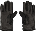 Alexander McQueen Black & Gold Leather New Biker Gloves