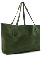 Mulberry Oversized Logo-debossed Suede Tote bag - Green - One Size
