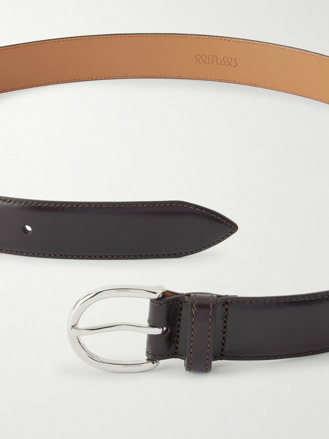 MORJAS - 3cm Leather Belt - Brown
