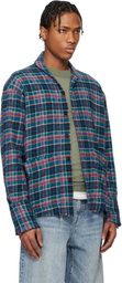 Greg Lauren Multicolor Boxy Plaid Shirt