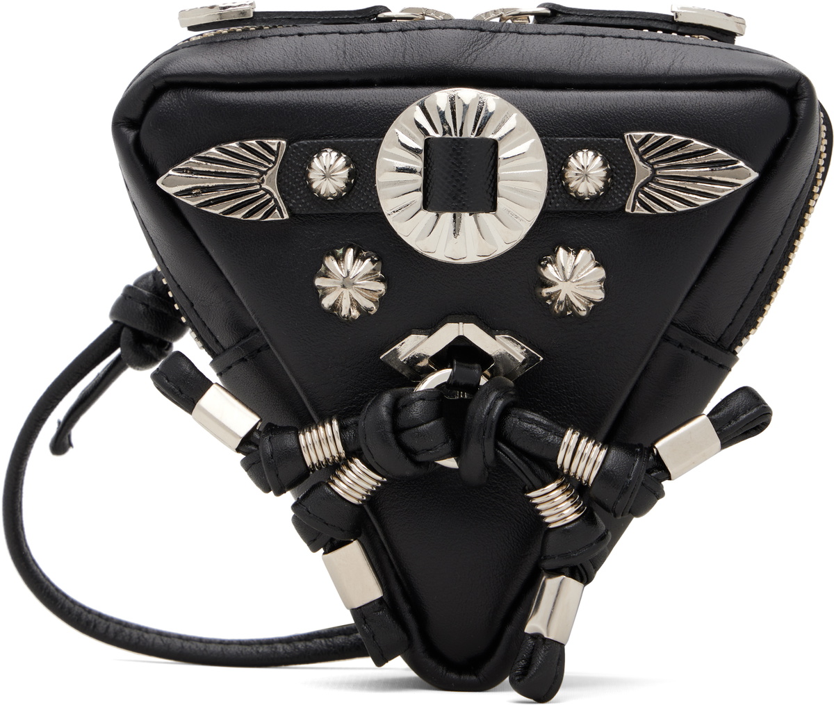 TOGA Women's Leather Phone Strap in Black Toga Pulla