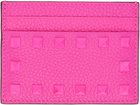 Valentino Garavani Pink Rockstud Card Holder