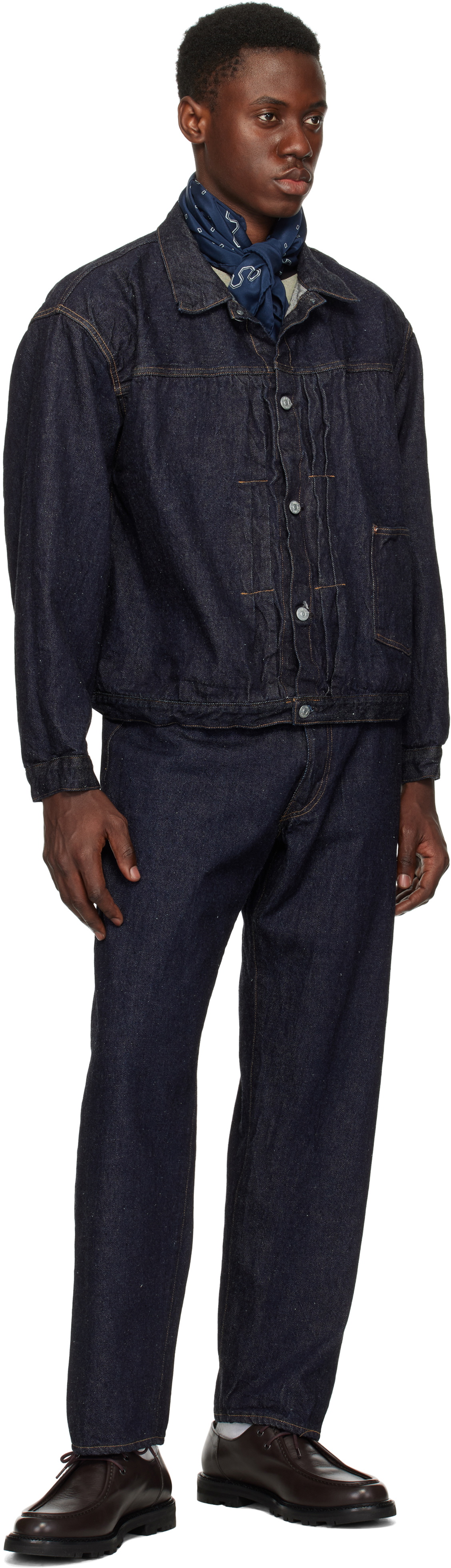 KAPTAIN SUNSHINE Blue 5P Zipper Front Jeans