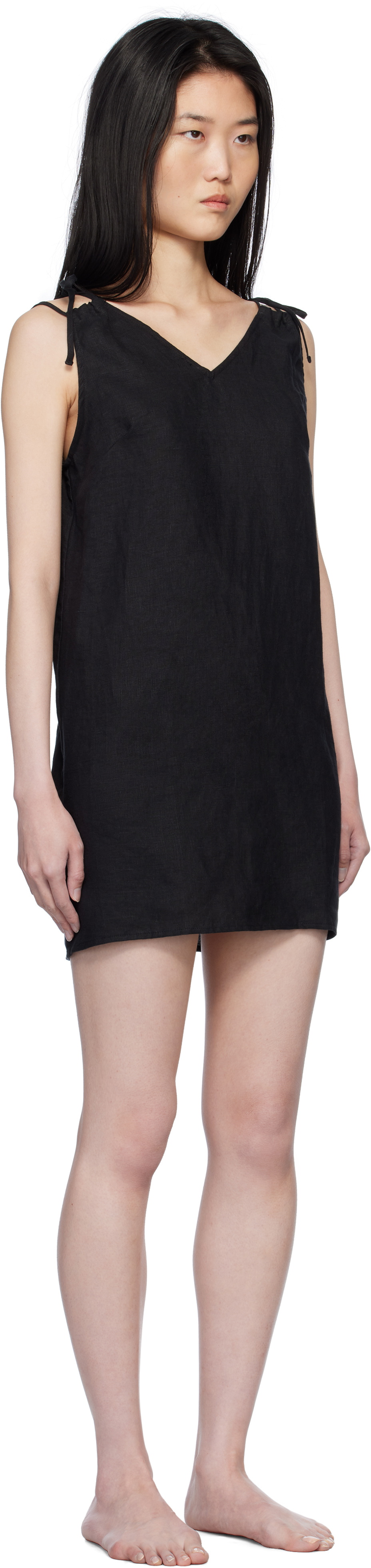 Deiji Studios Black Looped Minidress