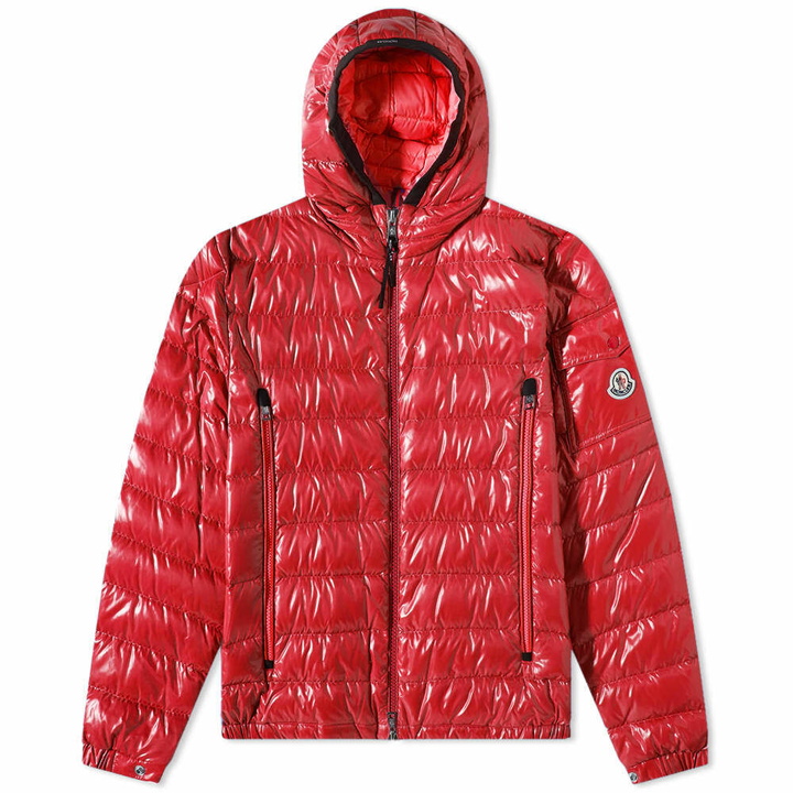 Photo: Moncler Men's Galion Hooded Down Jacket in Red