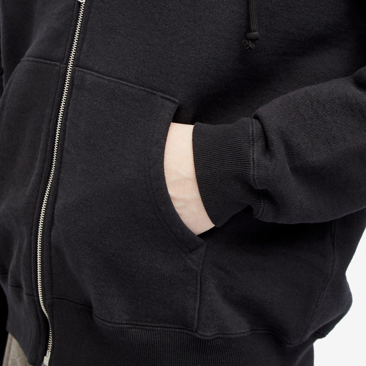 Auralee Men's Heavy Sweat Zip Hoody in Black Auralee Auralee Men's Heavy Sweat Zip Hoody in Black Auralee