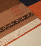 Loewe Striped wool and linen-blend blanket