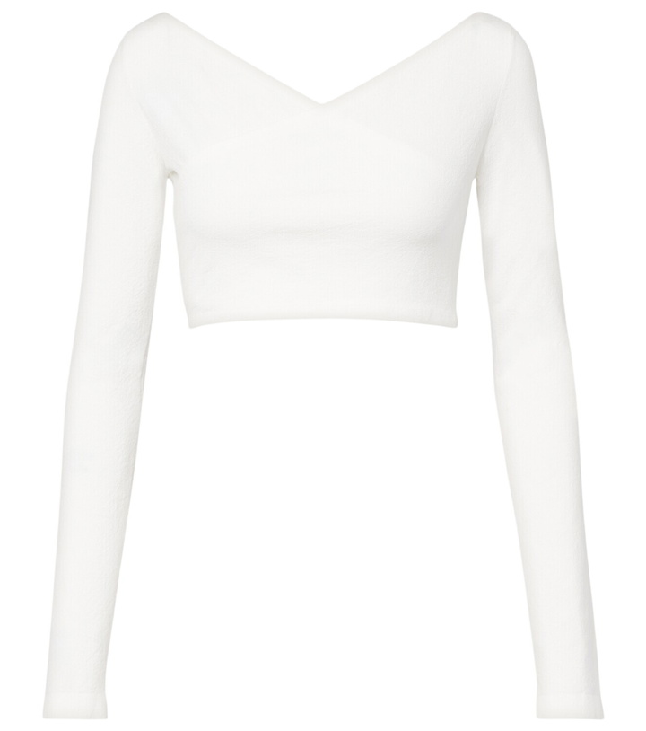 Photo: Alaïa Cotton-blend crêpe wrap top