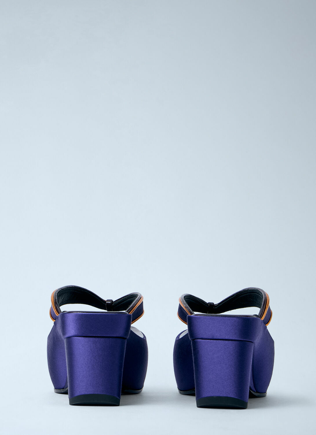 Dries Van Noten Satin Platform Thong Sandals
