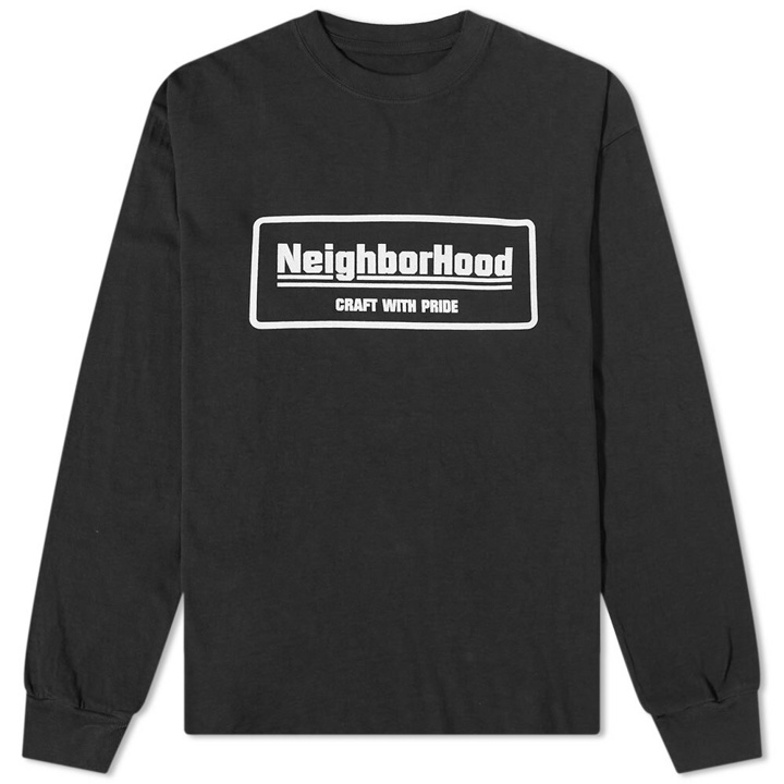 Photo: Neighborhood Men's Long Sleeve Sulfur Dye T-Shirt in Black