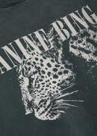 Anine Bing Spencer Printed Cotton Sweatshirt Black