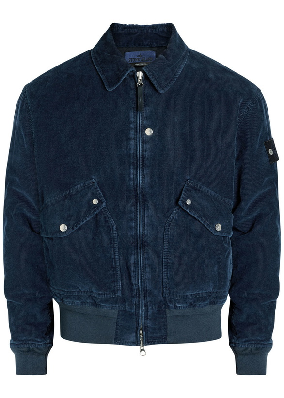 Photo: Stone Island Padded Corduroy Jacket Indigo