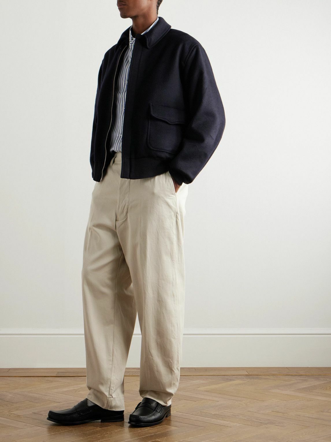 Kaptain Sunshine - Flight Brushed Cashmere Jacket - Blue Kaptain