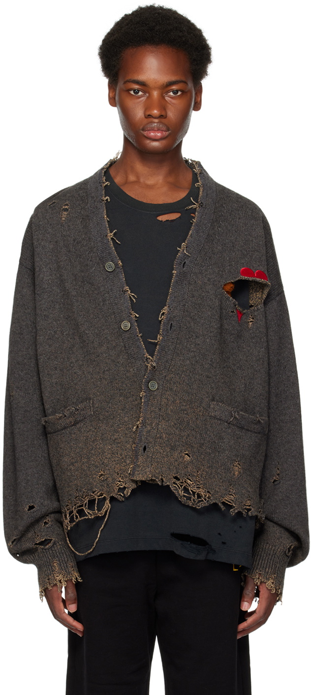 Doublet Gray Broken Heart Cardigan