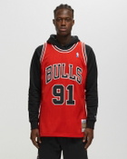 Mitchell & Ness Nba Swingman Jersey Chicago Bulls Road 1997 98 Dennis Rodman #91 Red Tank Tops
