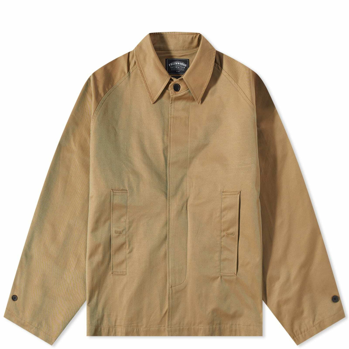 FrizmWORKS Men's Solar Twill Balmacaan Half Jacket in Cappucino