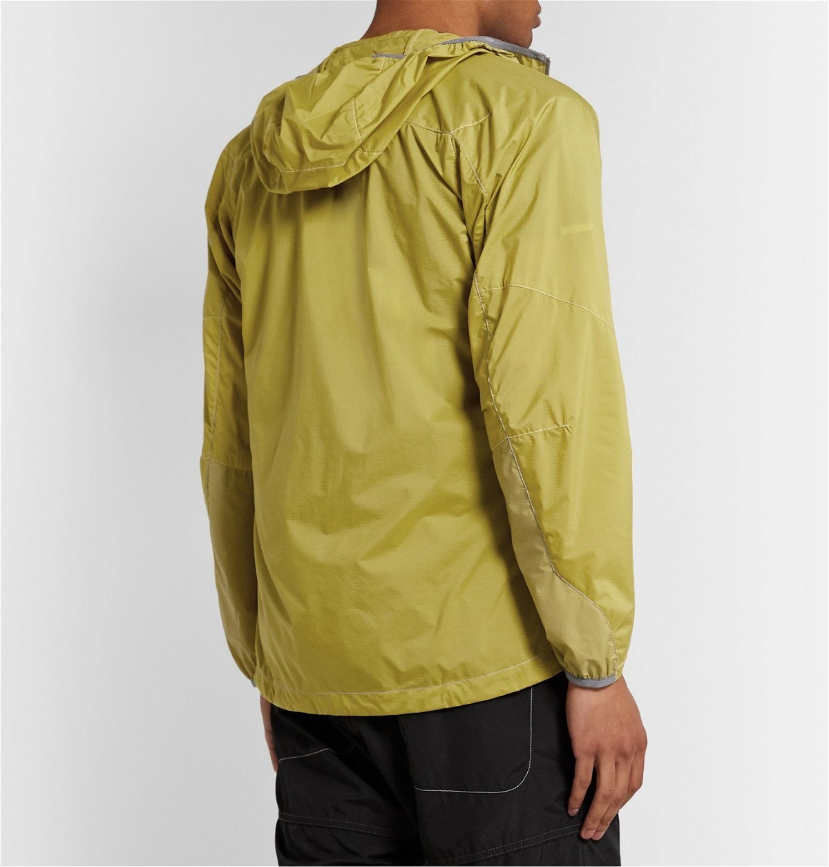 And Wander - Weave Windy Ripstop Hooded Jacket - Yellow and Wander