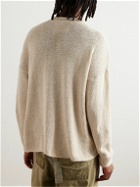 Story Mfg. - Twinsun Appliquéd Jacquard-Knit Organic Cotton Sweater - White
