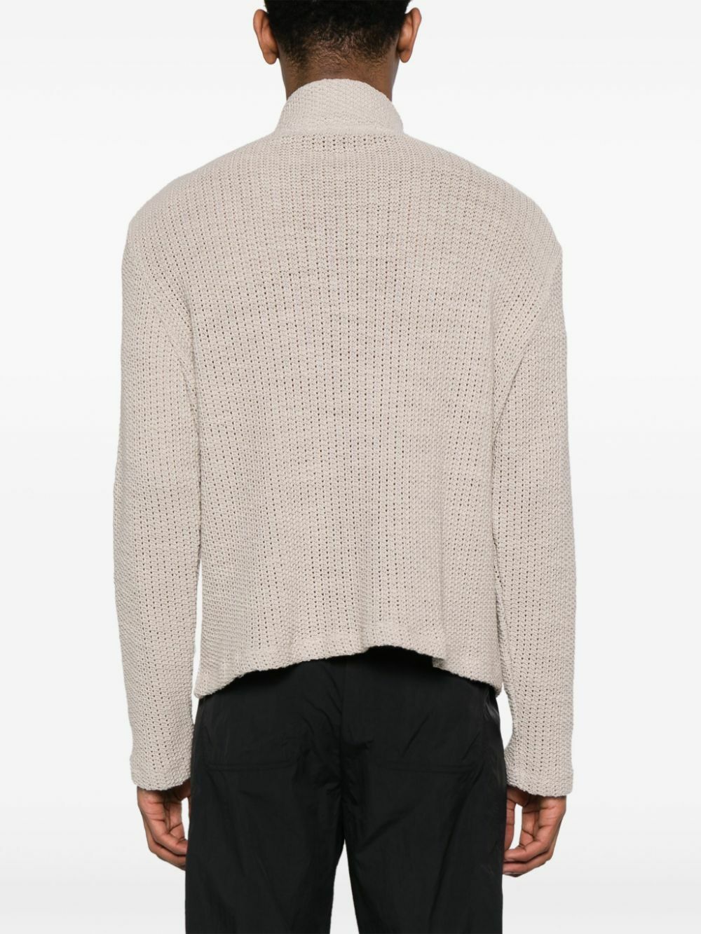 OUR LEGACY Beige Shrunken Zip-Up Cardigan Our Legacy