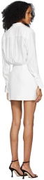 Gauge81 White Silk Naha Short Dress
