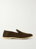 George Cleverley - Mayfair II Collapsible-Heel Suede Loafers - Brown