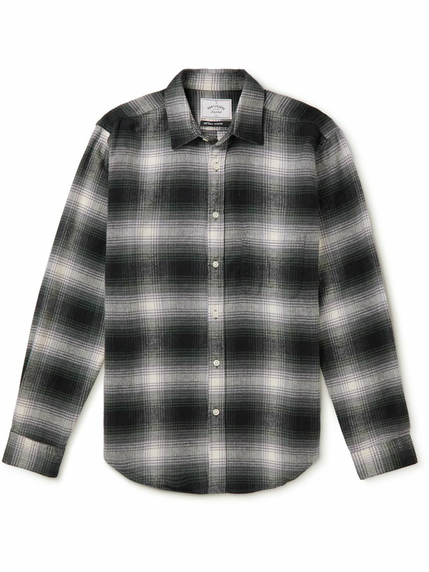 Photo: Portuguese Flannel - Checked Cotton-Flannel Shirt - Black