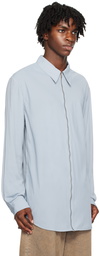 Acne Studios Blue Zippered Shirt