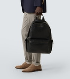 Brunello Cucinelli Logo leather backpack