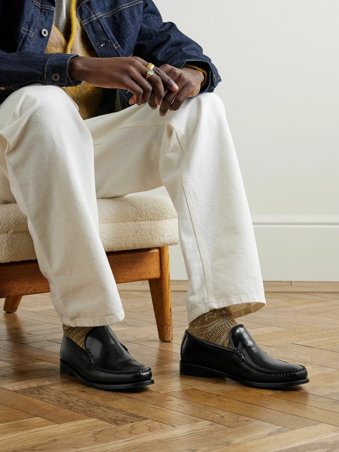 G.H. Bass & Co. - Weejun Cobra Venetian Leather Loafers - Black