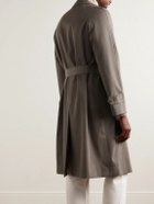 Saman Amel - Belted Wool-Twill Coat - Brown
