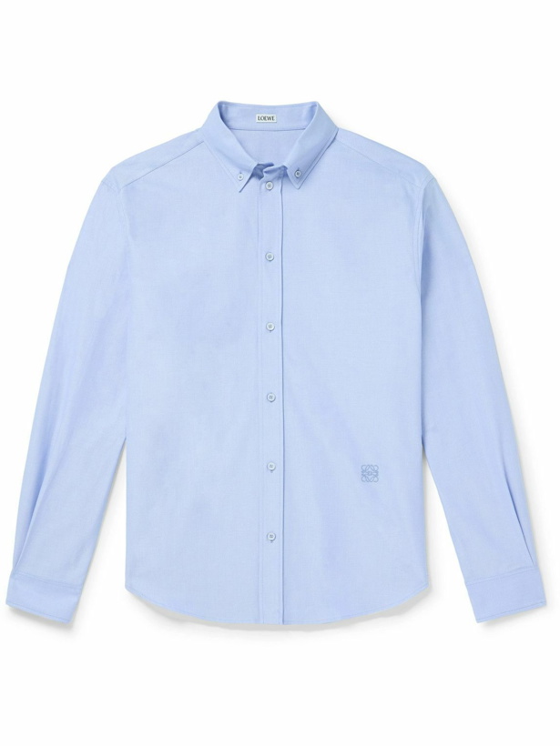 Photo: LOEWE - Button-Down Collar Cotton Oxford Shirt - Blue
