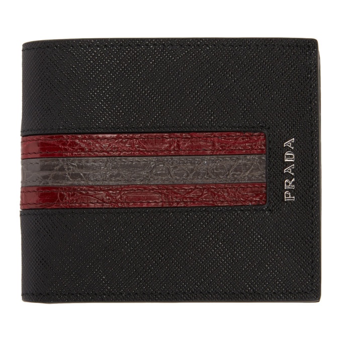 Photo: Prada Black Saffiano Leather Logo Wallet