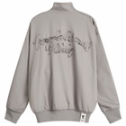 Adidas x SFTM Jacket in Dove Grey/Collegiate Green