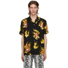 WACKO MARIA Black Tim Lehi Hawaiian Short Sleeve Shirt