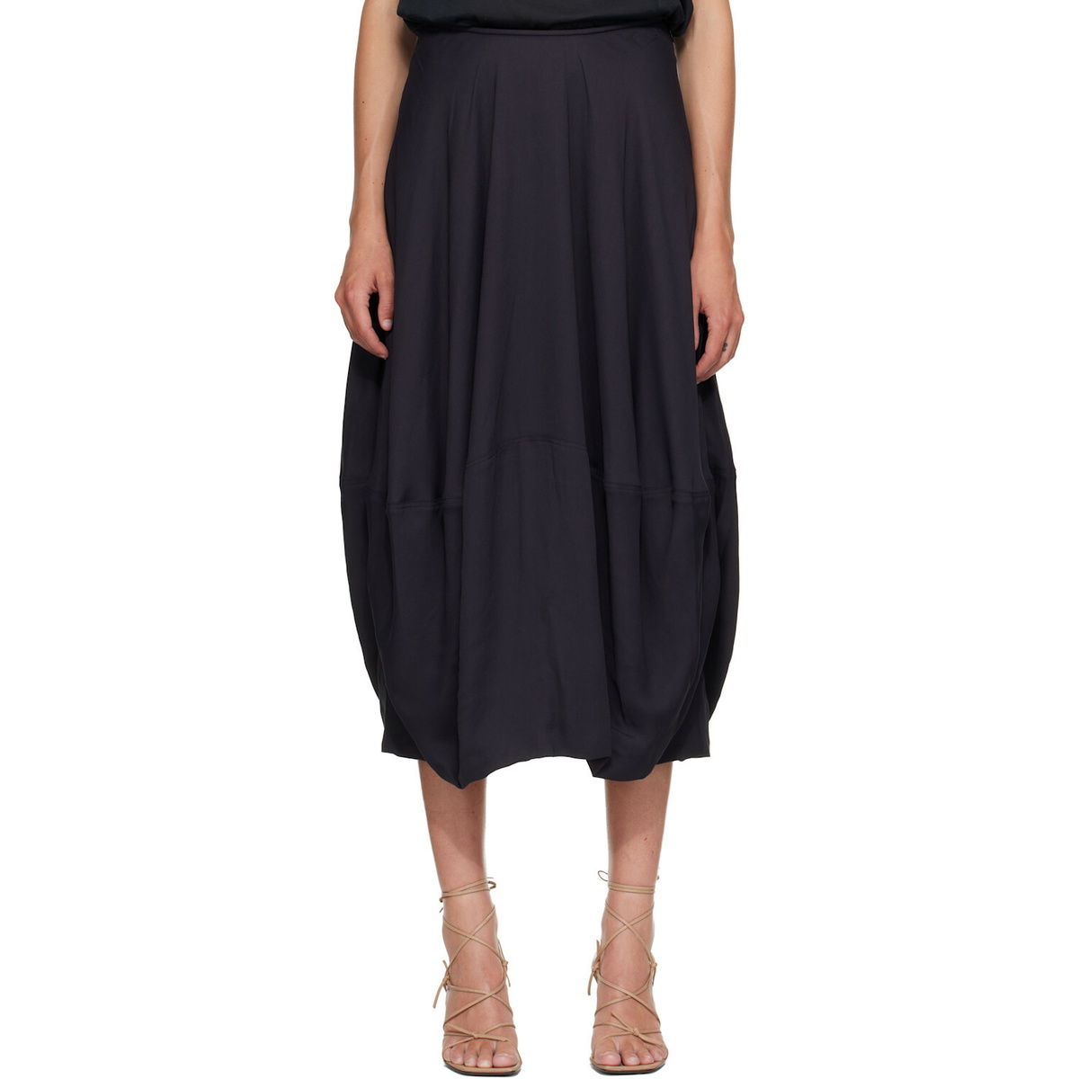 LEMAIRE Black Balloon Maxi Skirt