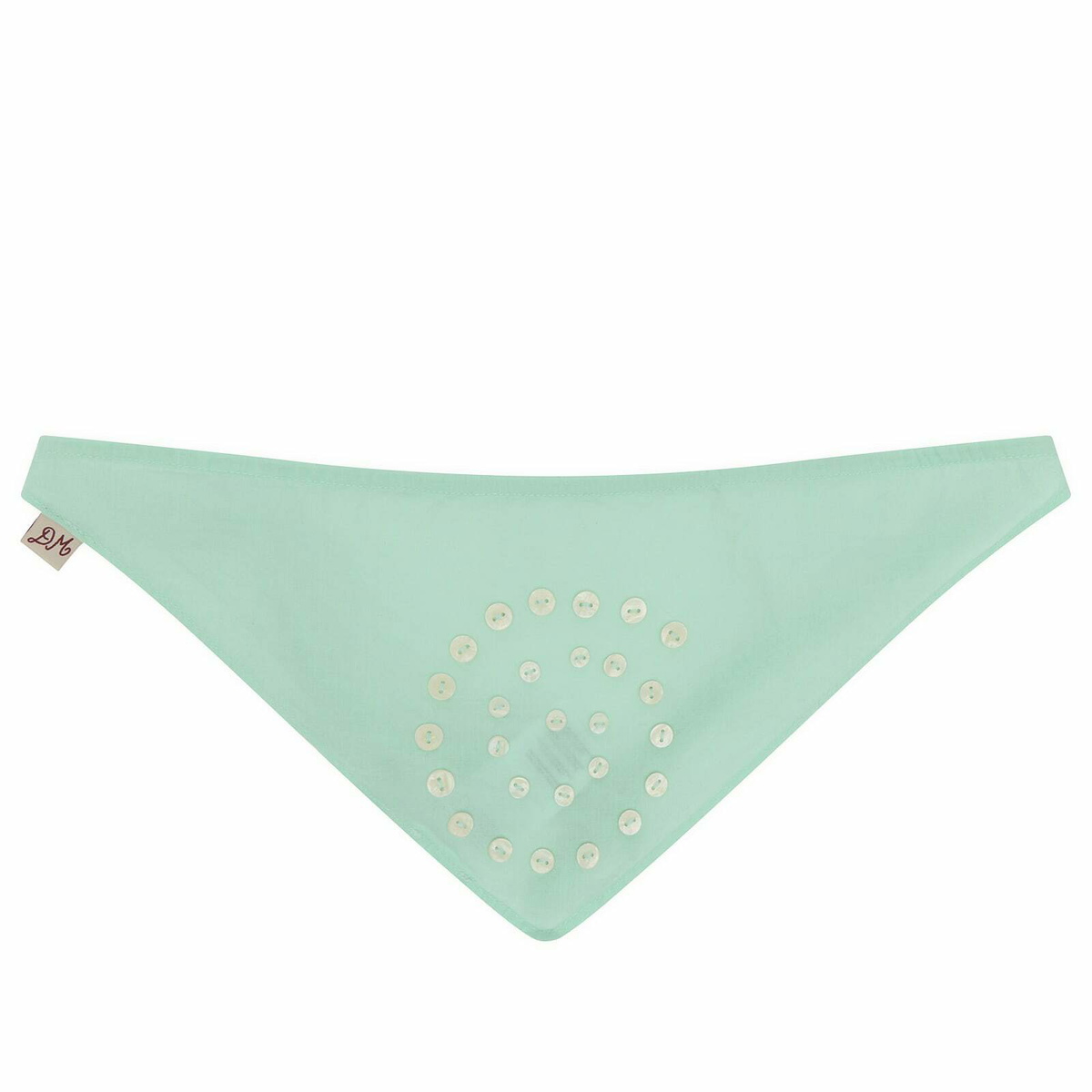 Damson Madder Women's Swirl Button Headscarf in Mint 