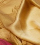 Acne Studios Floral silk satin scarf