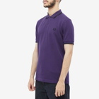 Fred Perry Authentic Men's Slim Fit Twin Tipped Polo Shirt in Purple/Black