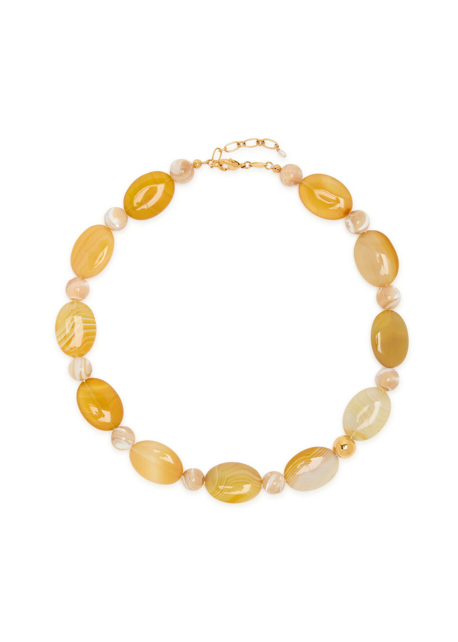 Anni LU Desert Dreamer 18kt Gold-plated Beaded Necklace - Orange - One Size