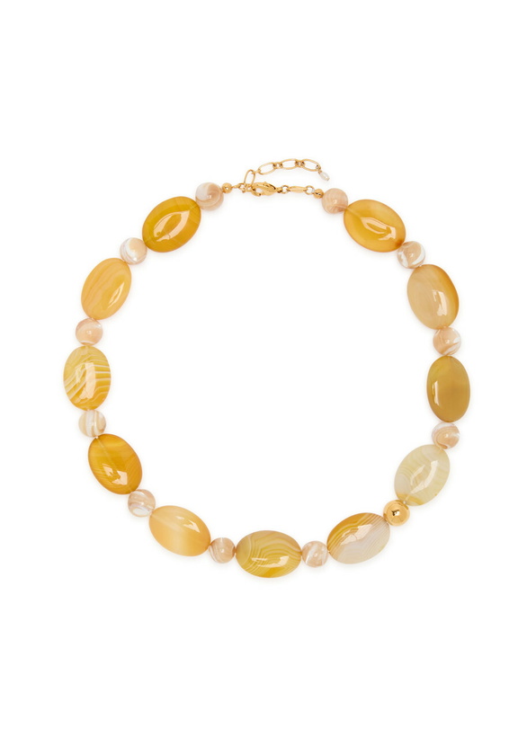 Photo: Anni LU Desert Dreamer 18kt Gold-plated Beaded Necklace - Orange - One Size
